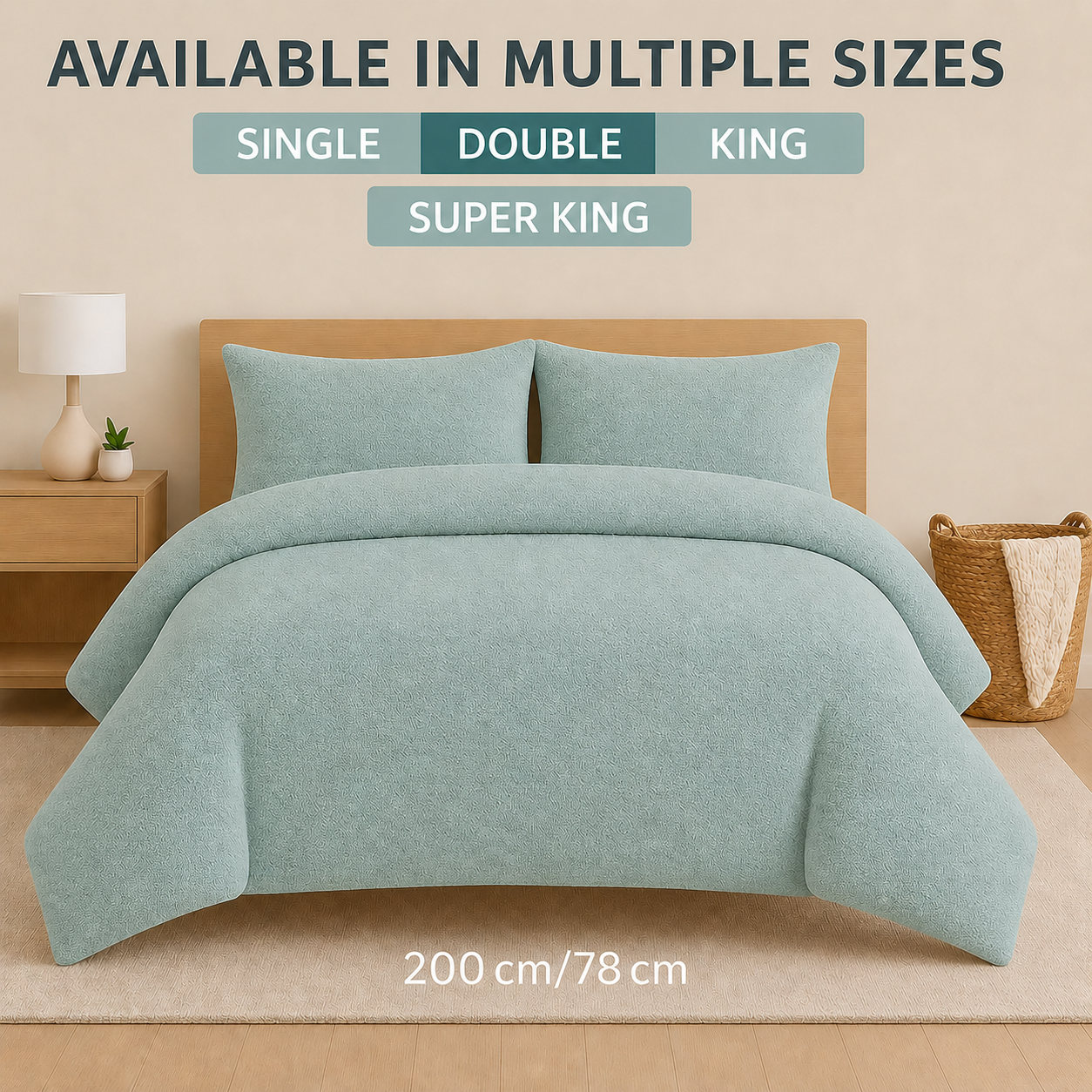 Teddy Fleece Duvet Cover Set – Soft Warm Teddy Bear Bedding | Night Zone