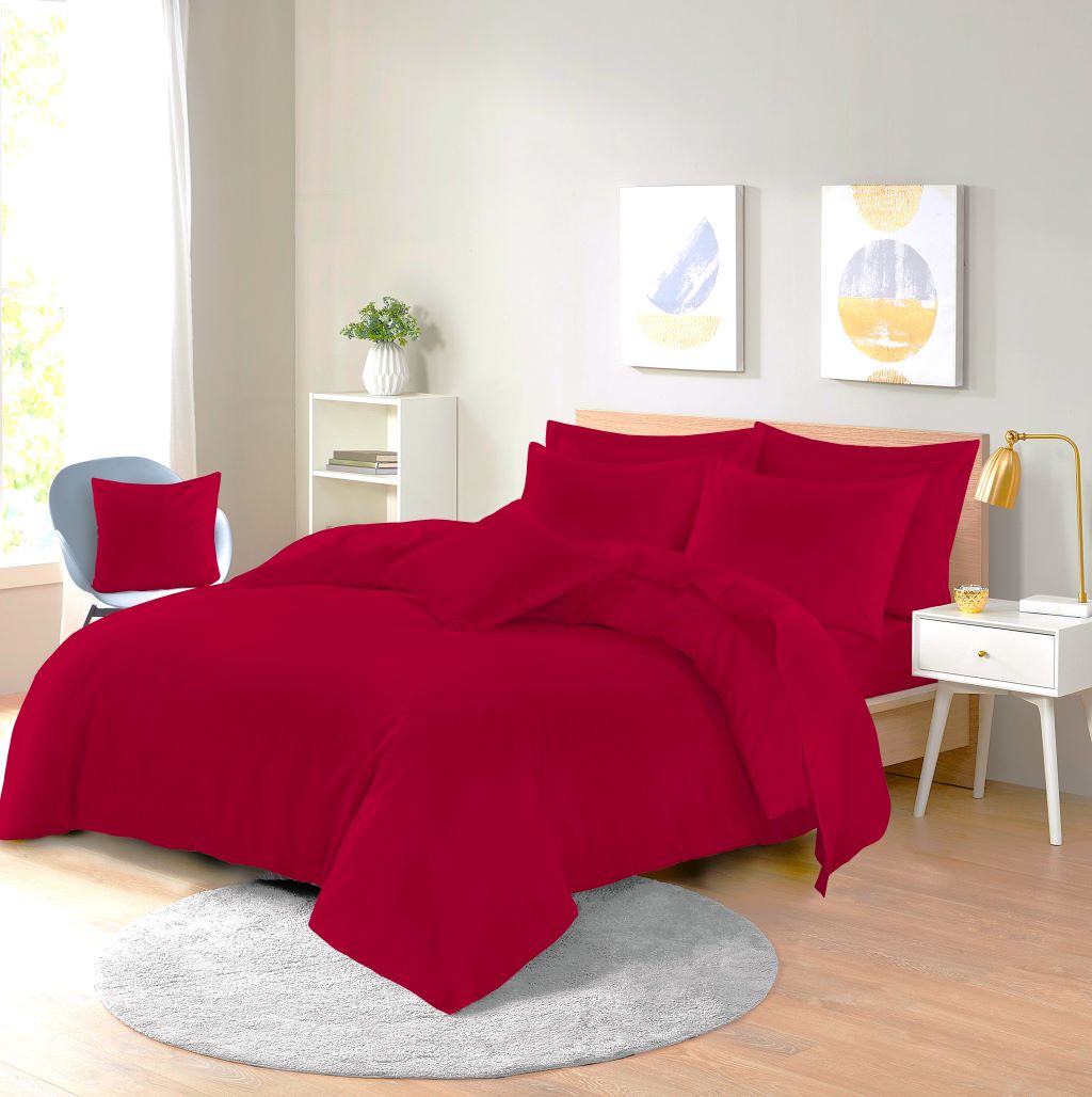 Polycotton Duvet Cover Set – Plain Dyed Easy Care Bedding | Night Zone