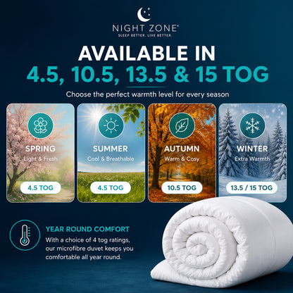Microfibre Duvet – Super Soft Lightweight Warm Duvet | Night Zone