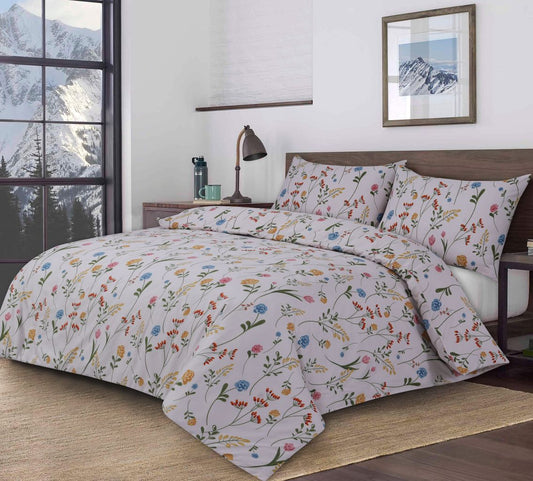 4 Piece Printed Microfiber Bedding Set – Duvet Cover, Fitted Sheet & Pillowcases | Night Zone