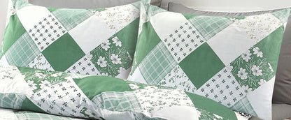 Eloise Patchwork Reversible Floral Polycotton Duvet Cover Set – Soft Easy Care Bedding | Night Zone