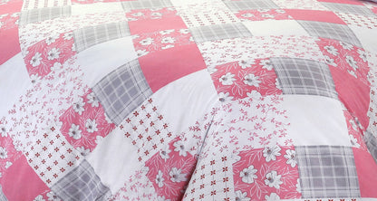 Eloise Patchwork Reversible Floral Polycotton Duvet Cover Set – Soft Easy Care Bedding | Night Zone