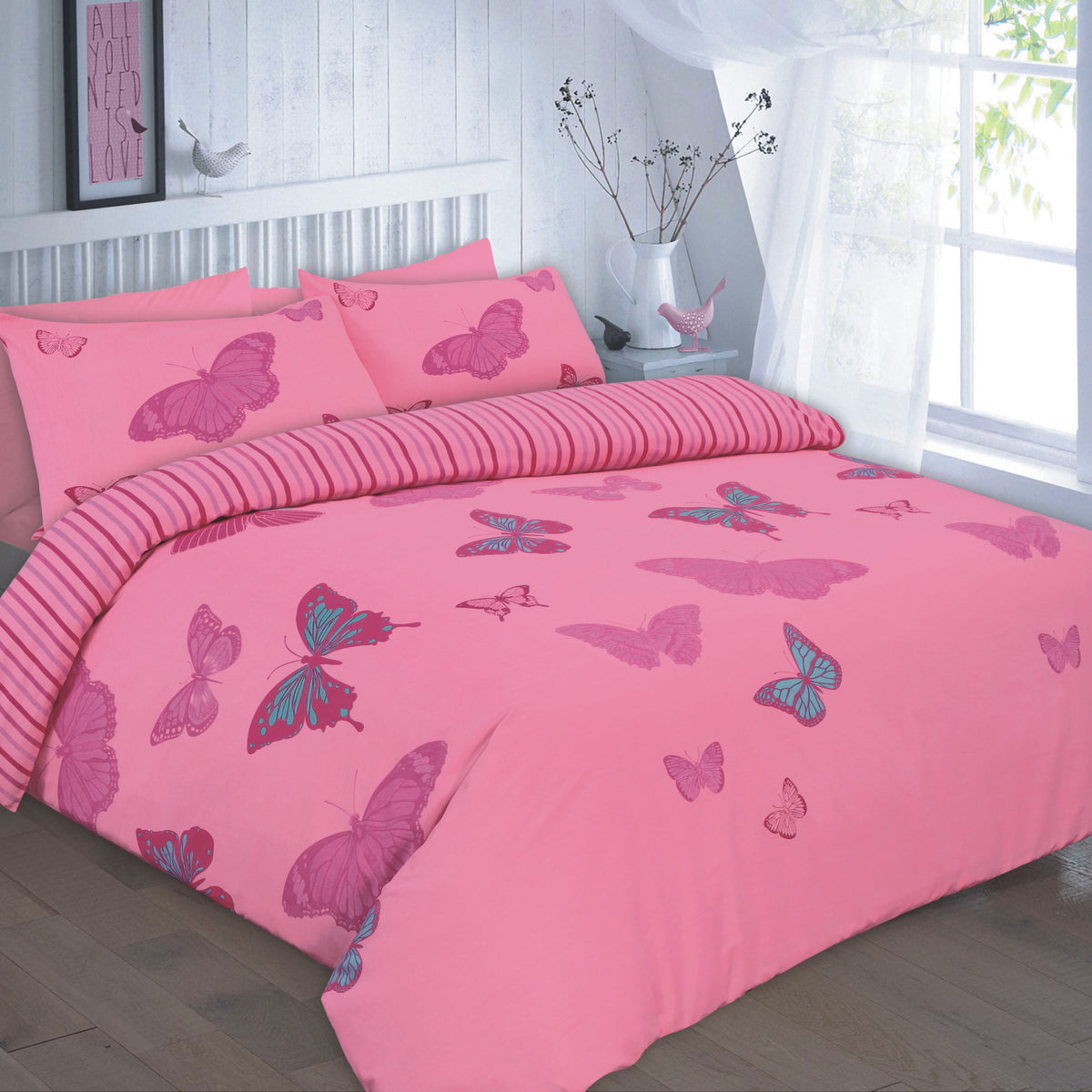 Elsa Printed Polycotton Duvet Cover Set – Soft Easy Care Bedding | Night Zone