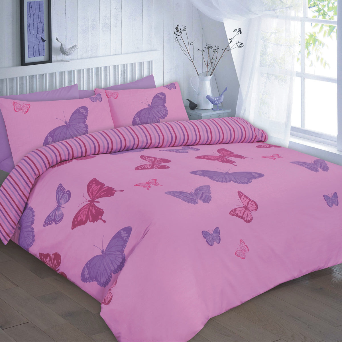 Elsa Printed Polycotton Duvet Cover Set – Soft Easy Care Bedding | Night Zone