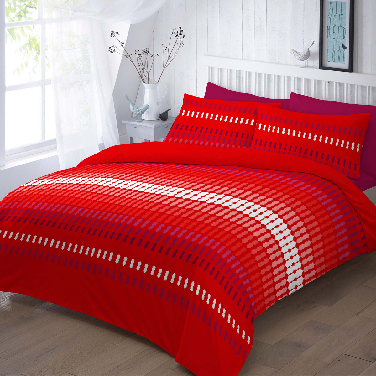 Elliot Printed Polycotton Duvet Cover Set – Soft Easy Care Bedding | Night Zone