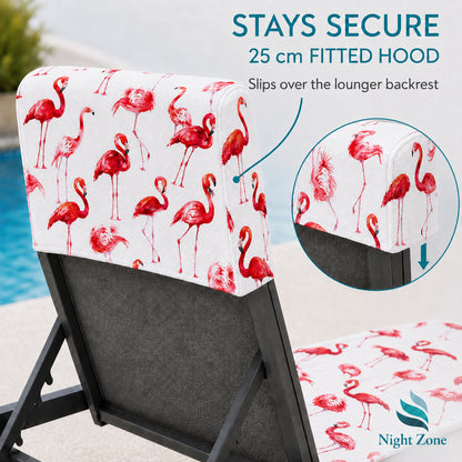 Printed Microfiber Beach & Sun Lounger Towel with Hood | Night Zone