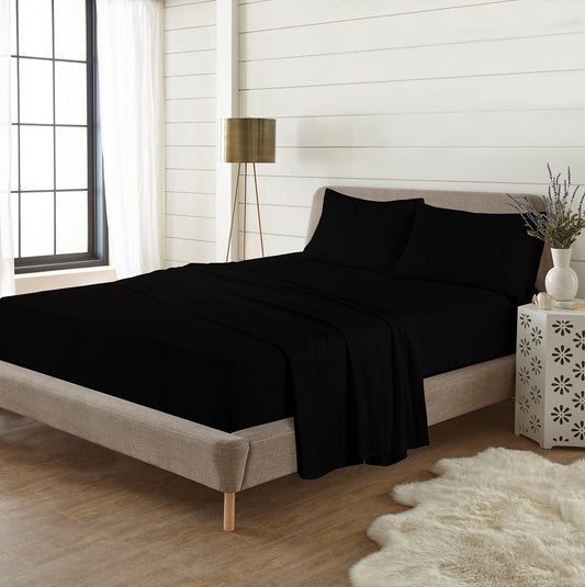 Flannelette Fitted Sheet 25cm Deep – 100% Brushed Cotton Warm Bedding | Night Zone