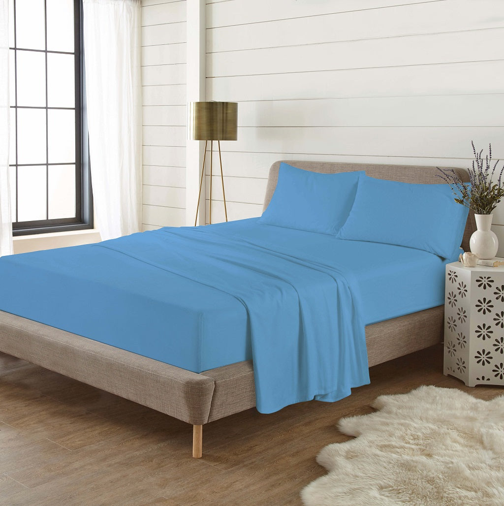 Flannelette Extra Deep Fitted Sheet 40cm – 100% Brushed Cotton Warm Bedding | Night Zone