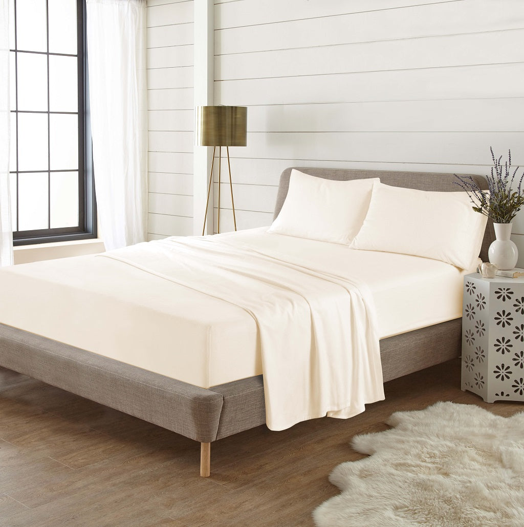 Flannelette Flat Sheet – 100% Brushed Cotton Soft Warm Bedding | Night Zone