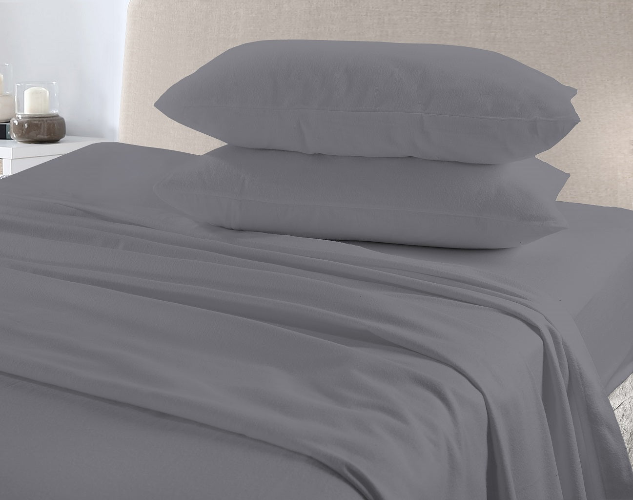 Flannelette Sheet Set – 100% Brushed Cotton Soft Warm Bedding | Night Zone