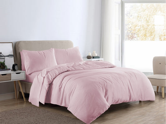 Flannelette Duvet Cover Set – 100% Brushed Cotton Soft Warm Bedding | Night Zone