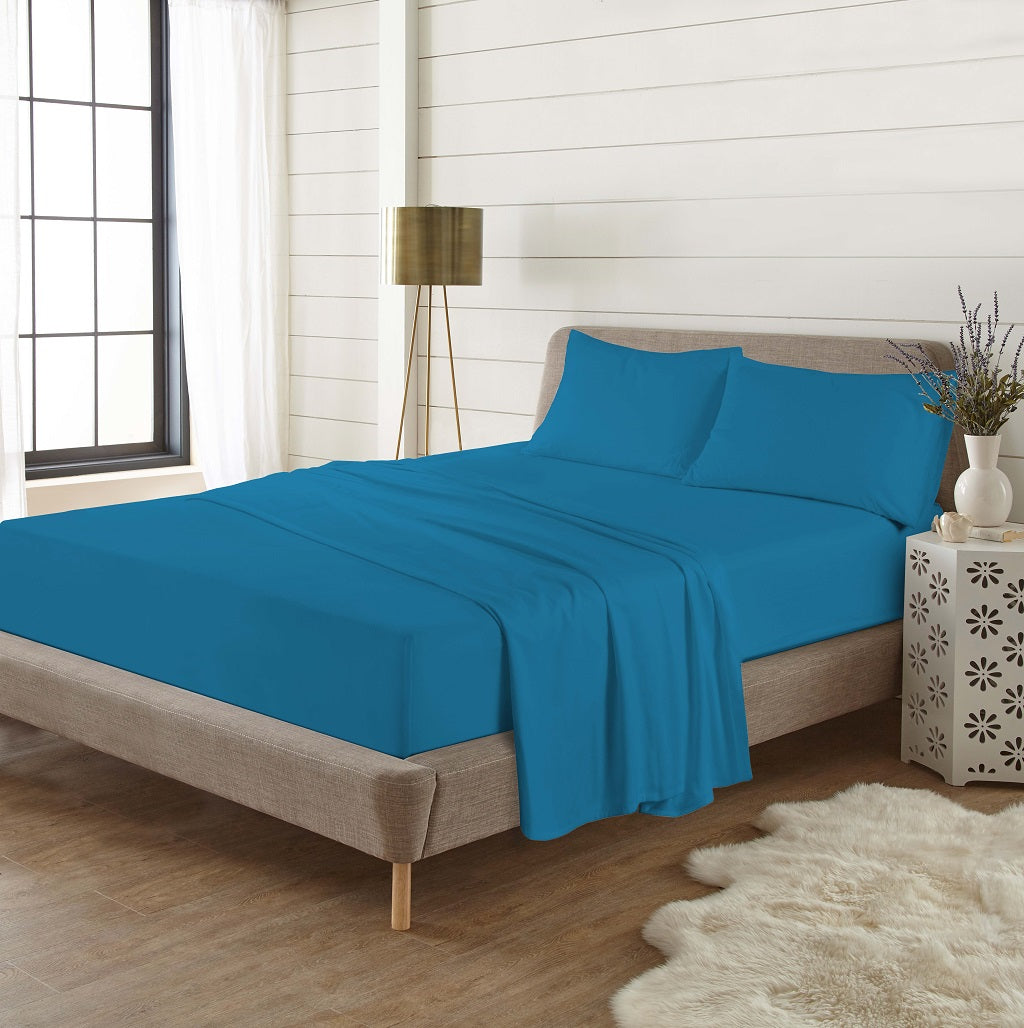 Flannelette Fitted Sheet 25cm Deep – 100% Brushed Cotton Warm Bedding | Night Zone