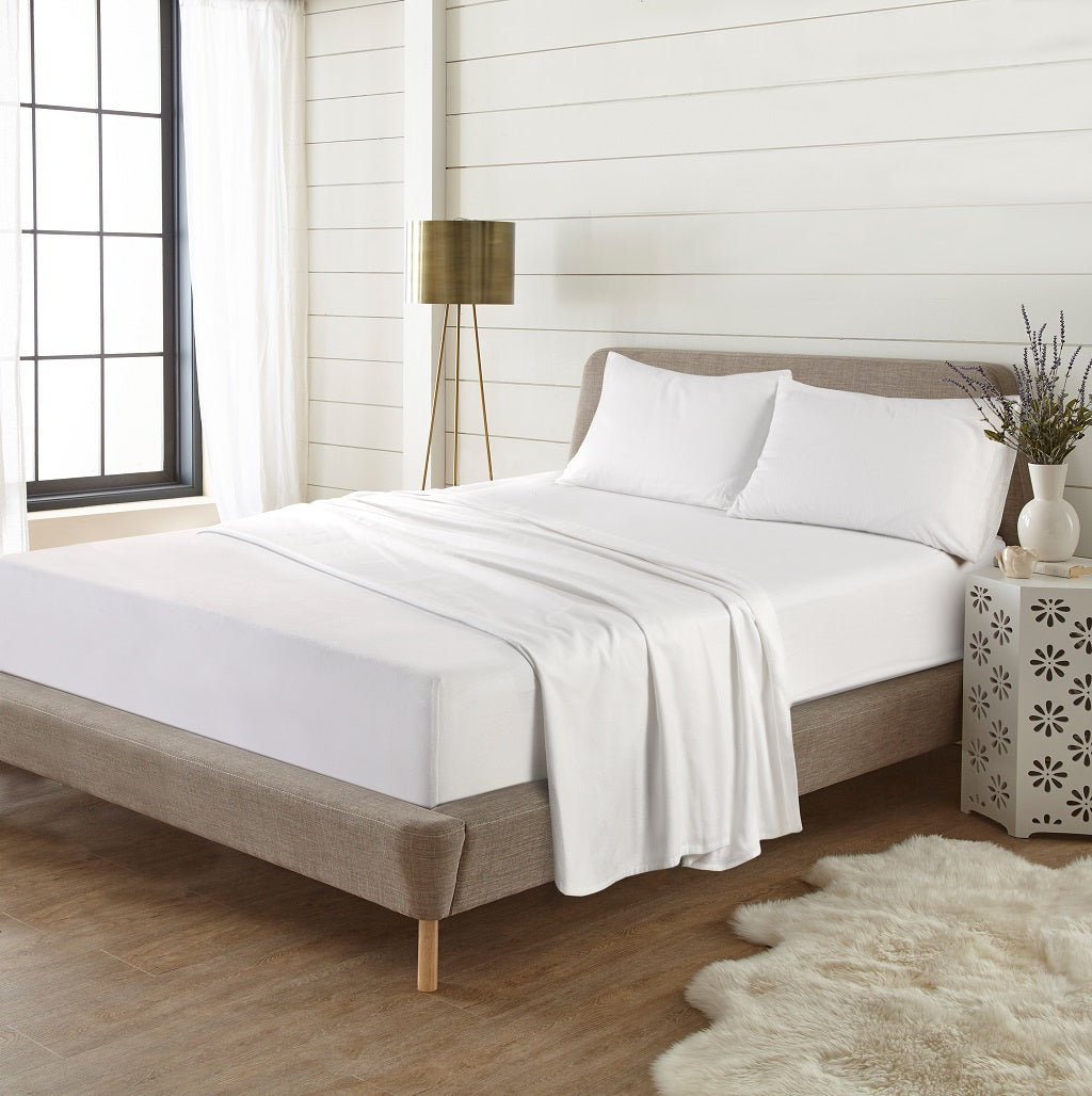 Flannelette Flat Sheet – 100% Brushed Cotton Soft Warm Bedding | Night Zone