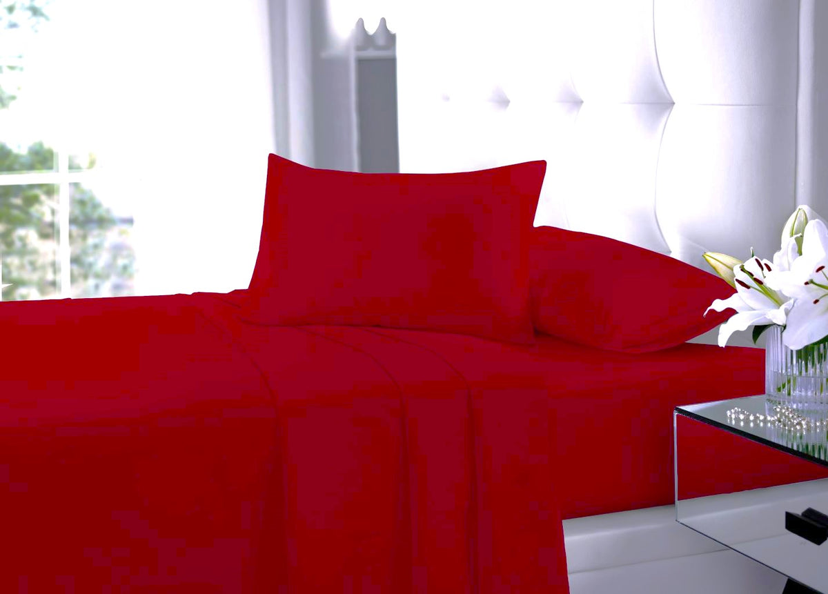 Polycotton Sheet Set – Fitted Sheet, Flat Sheet & Pillowcases Easy Care Bedding | Night Zone