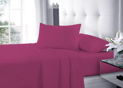 Polycotton Sheet Set – Fitted Sheet, Flat Sheet & Pillowcases Easy Care Bedding | Night Zone