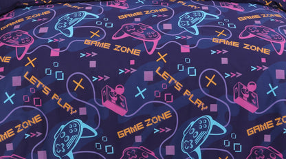 Gaming Duvet Cover Set – Kids Gamer Reversible Quilt Cover with Pillowcases Poly cotton Bedding | Night Zone