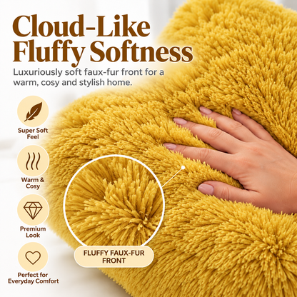 Teddy Hug Fleece Cushion Cover – Soft Fluffy Snug Cuddle Cushion Cover | Night Zone