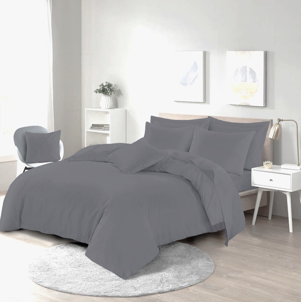 Polycotton Duvet Cover Set – Plain Dyed Easy Care Bedding | Night Zone