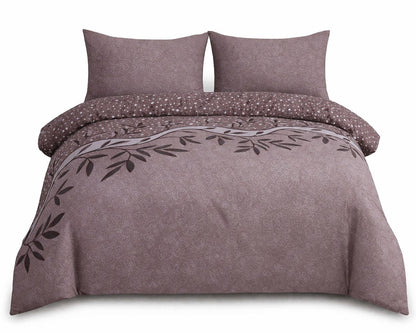 4 Piece Printed Microfiber Bedding Set – Duvet Cover, Fitted Sheet & Pillowcases | Night Zone