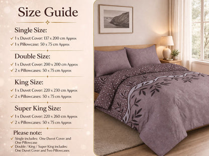 4 Piece Printed Microfiber Bedding Set – Duvet Cover, Fitted Sheet & Pillowcases | Night Zone