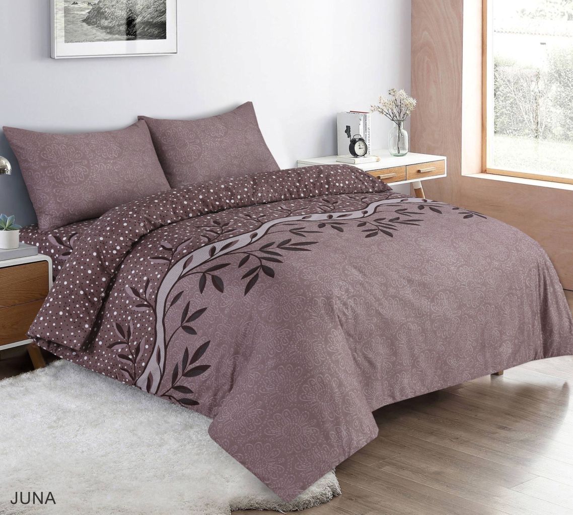 4 Piece Printed Microfiber Bedding Set – Duvet Cover, Fitted Sheet & Pillowcases | Night Zone