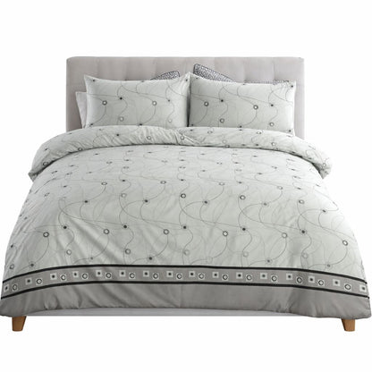 4 Piece Printed Microfiber Bedding Set – Duvet Cover, Fitted Sheet & Pillowcases | Night Zone