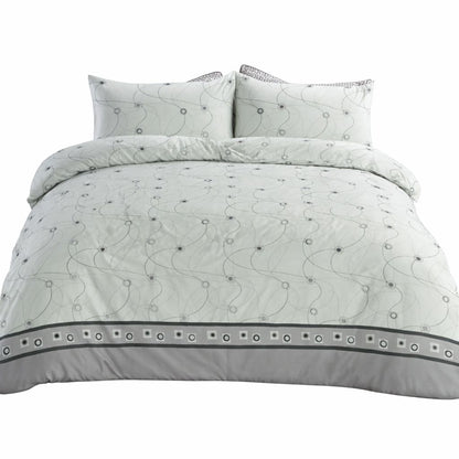 4 Piece Printed Microfiber Bedding Set – Duvet Cover, Fitted Sheet & Pillowcases | Night Zone
