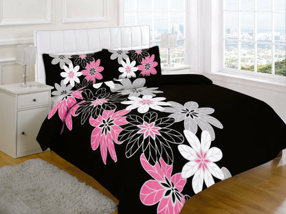 Lynda Printed Polycotton Duvet Cover Set – Soft Easy Care Bedding | Night Zone