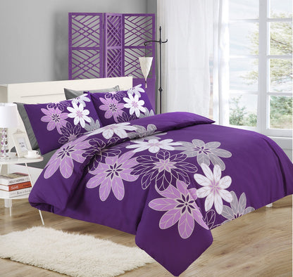 Lynda Printed Polycotton Duvet Cover Set – Soft Easy Care Bedding | Night Zone