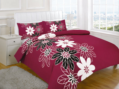 Lynda Printed Polycotton Duvet Cover Set – Soft Easy Care Bedding | Night Zone