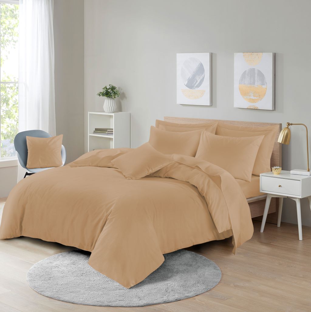 Polycotton Duvet Cover Set – Plain Dyed Easy Care Bedding | Night Zone