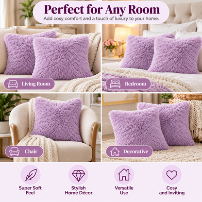 Teddy Hug Fleece Cushion Cover – Soft Fluffy Snug Cuddle Cushion Cover | Night Zone