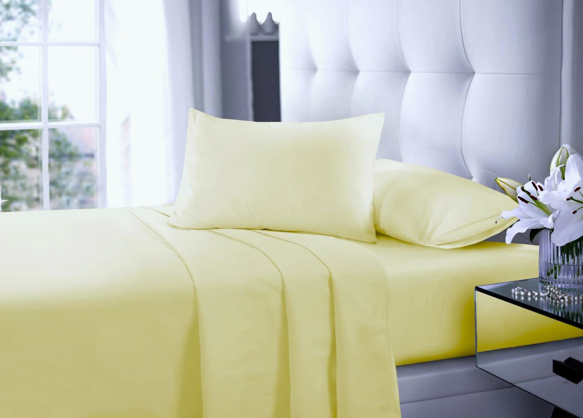 Polycotton Sheet Set – Fitted Sheet, Flat Sheet & Pillowcases Easy Care Bedding | Night Zone