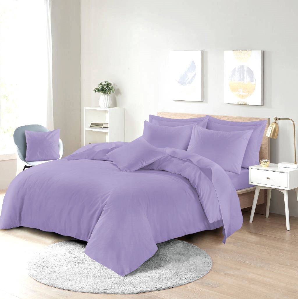 Polycotton Duvet Cover Set – Plain Dyed Easy Care Bedding | Night Zone