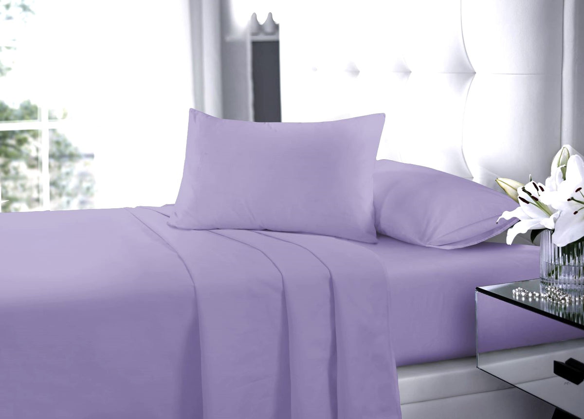 Polycotton Sheet Set – Fitted Sheet, Flat Sheet & Pillowcases Easy Care Bedding | Night Zone