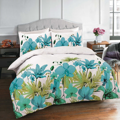 Lilly Printed Polycotton Duvet Cover Set – Soft Easy Care Bedding | Night Zone