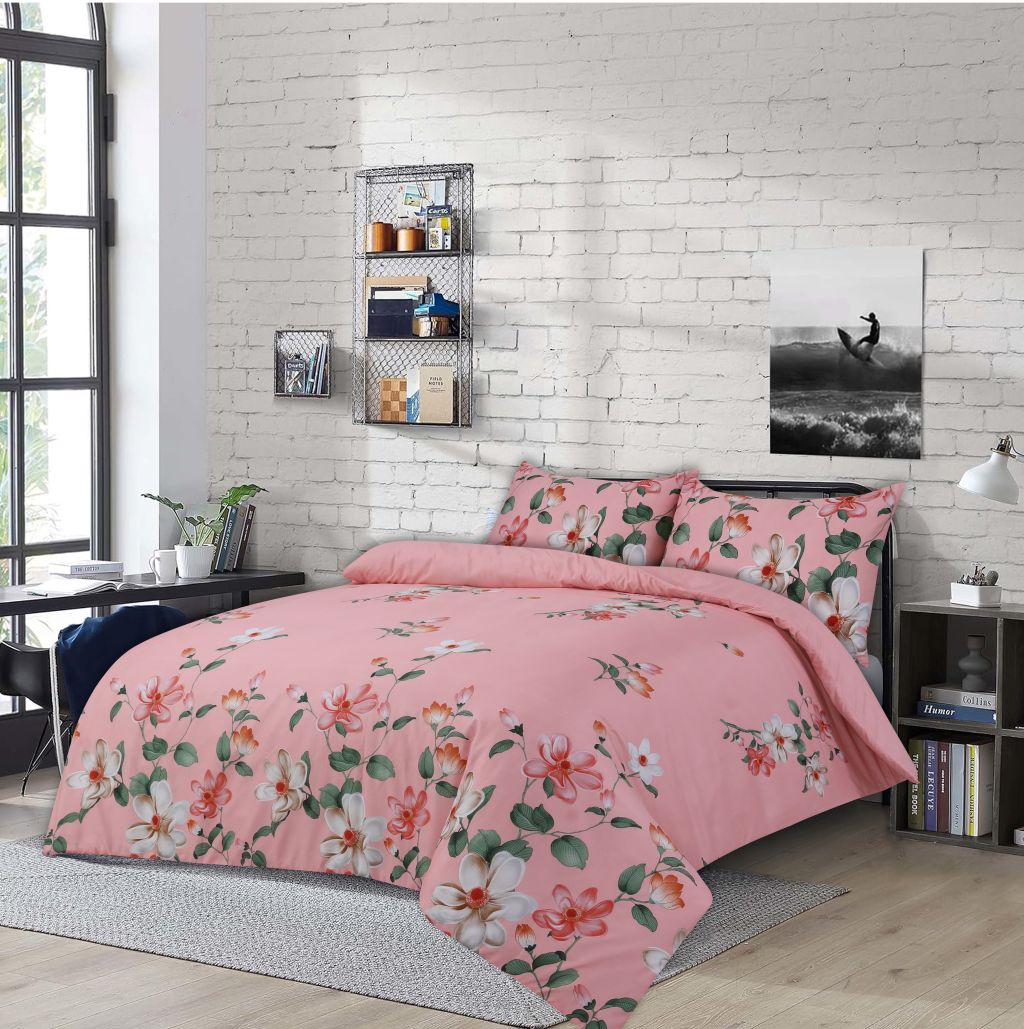4 Piece Printed Microfiber Bedding Set – Duvet Cover, Fitted Sheet & Pillowcases | Night Zone