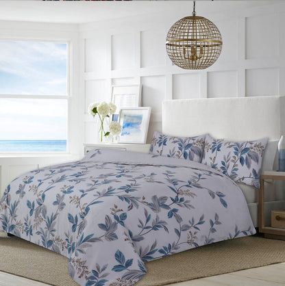 4 Piece Printed Microfiber Bedding Set – Duvet Cover, Fitted Sheet & Pillowcases | Night Zone