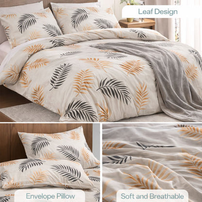 4 Piece Printed Microfiber Bedding Set – Duvet Cover, Fitted Sheet & Pillowcases | Night Zone