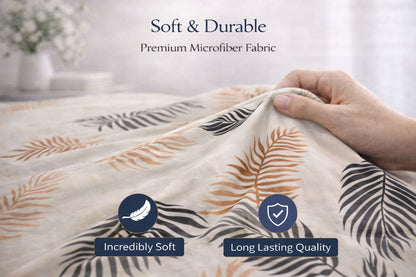 4 Piece Printed Microfiber Bedding Set – Duvet Cover, Fitted Sheet & Pillowcases | Night Zone