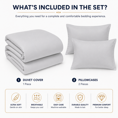 Microfibre Duvet Cover Set – Ultra Soft Easy Care Bedding | Night Zone
