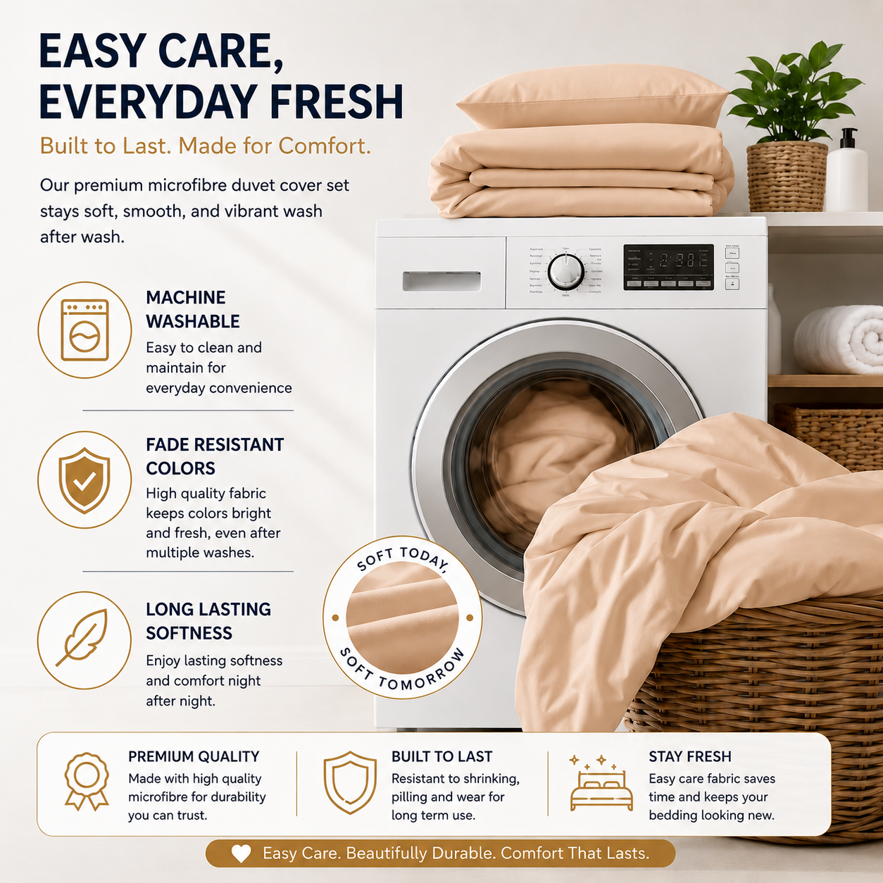 Microfibre Duvet Cover Set – Ultra Soft Easy Care Bedding | Night Zone