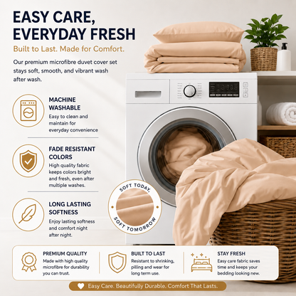 Microfibre Duvet Cover Set – Ultra Soft Easy Care Bedding | Night Zone