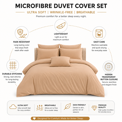 Microfibre Duvet Cover Set – Ultra Soft Easy Care Bedding | Night Zone