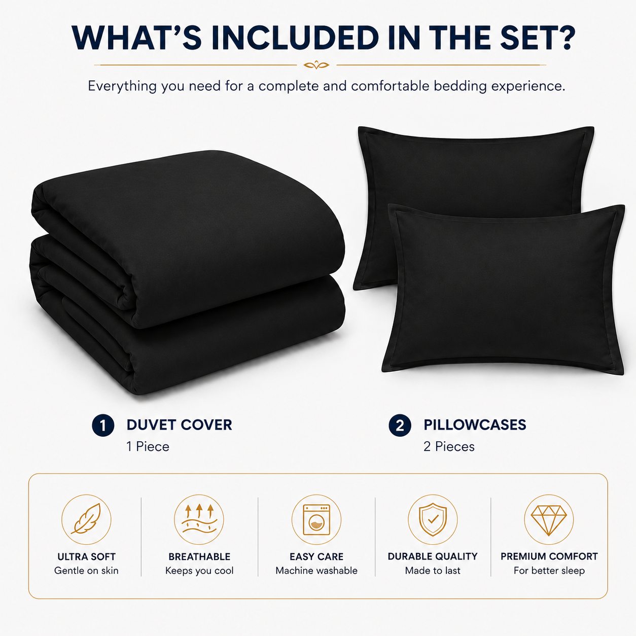 Microfibre Duvet Cover Set – Ultra Soft Easy Care Bedding | Night Zone