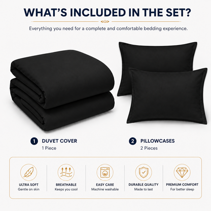 Microfibre Duvet Cover Set – Ultra Soft Easy Care Bedding | Night Zone