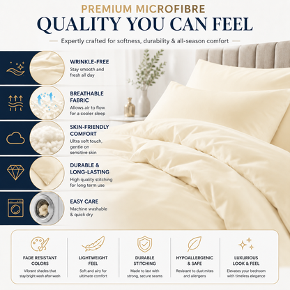 Microfibre Duvet Cover Set – Ultra Soft Easy Care Bedding | Night Zone