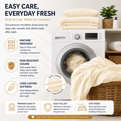 Microfibre Duvet Cover Set – Ultra Soft Easy Care Bedding | Night Zone
