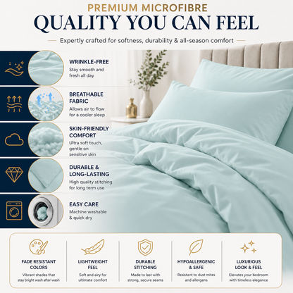 Microfibre Duvet Cover Set – Ultra Soft Easy Care Bedding | Night Zone