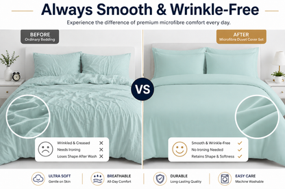 Microfibre Duvet Cover Set – Ultra Soft Easy Care Bedding | Night Zone